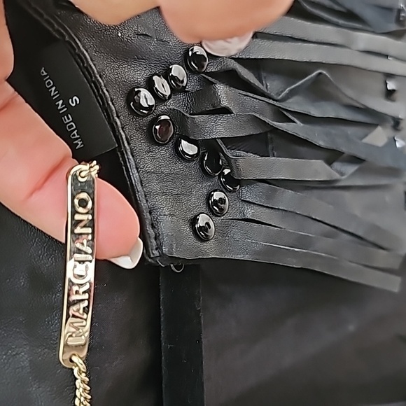 Marciano Fringe Leather Jacket - Picture 2 of 5